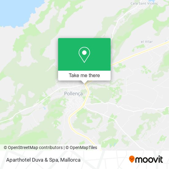 mapa Aparthotel Duva & Spa