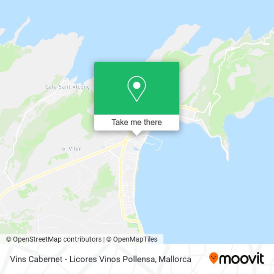 Vins Cabernet - Licores Vinos Pollensa map