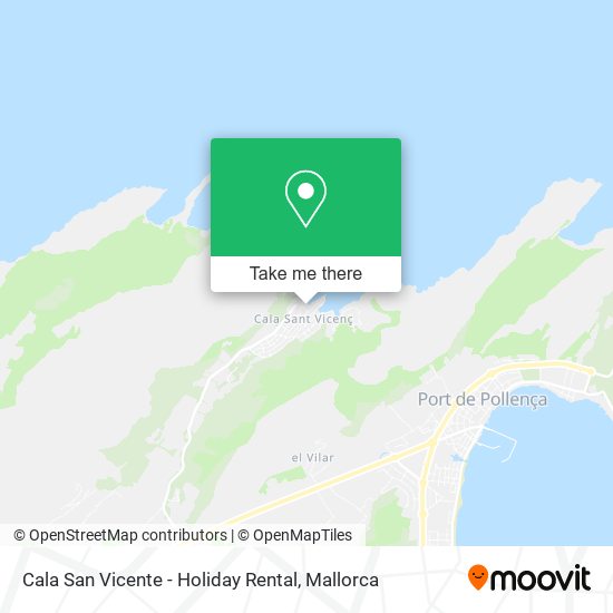 mapa Cala San Vicente - Holiday Rental