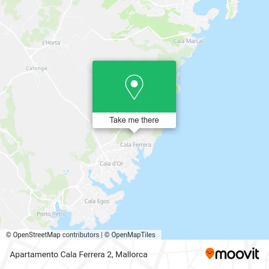 Apartamento Cala Ferrera 2 map