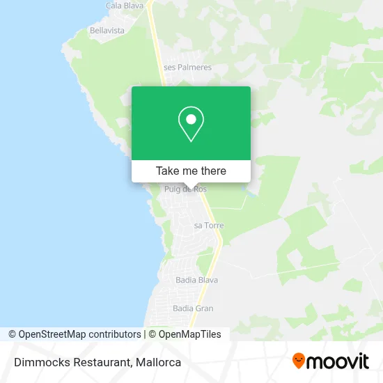 Dimmocks Restaurant map