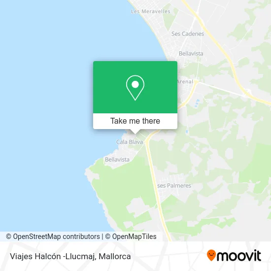 Viajes Halcón -Llucmaj map