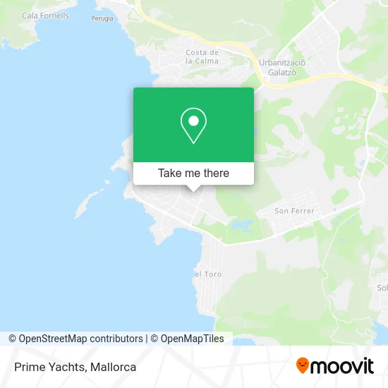 Prime Yachts map