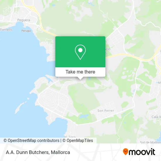 A.A. Dunn Butchers map