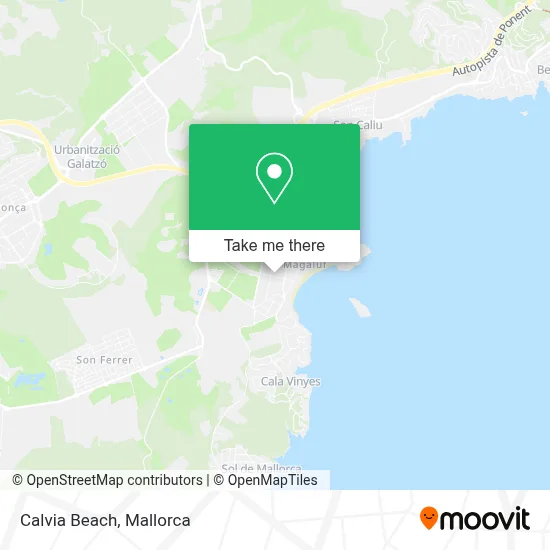 Calvia Beach map