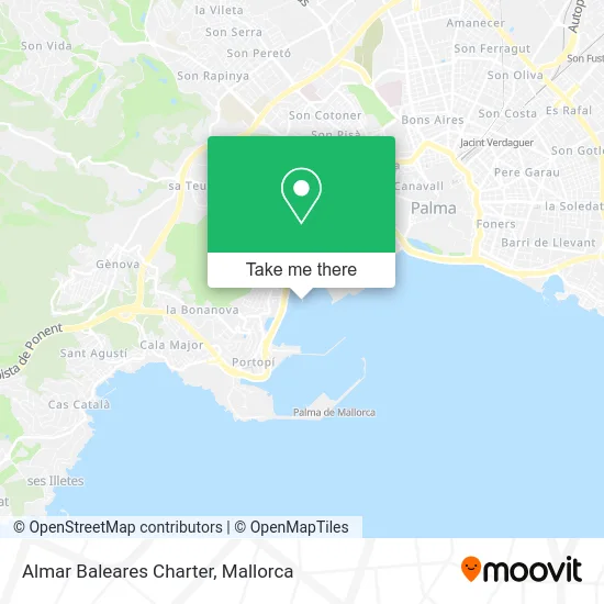 Almar Baleares Charter map