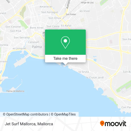 Jet Surf Mallorca map