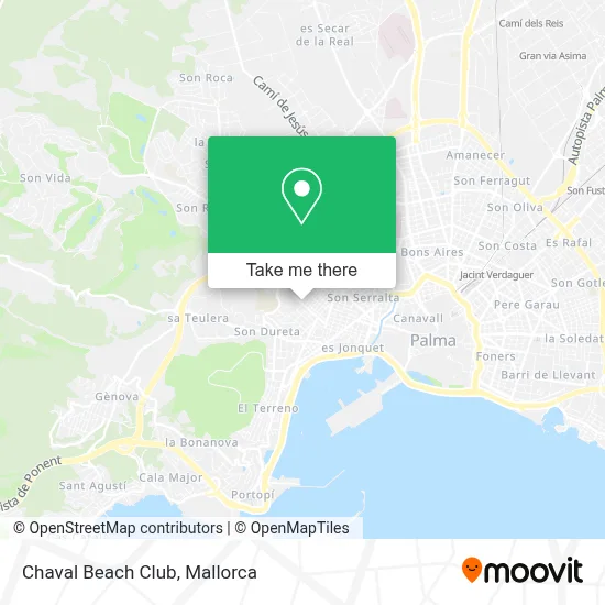 Chaval Beach Club map