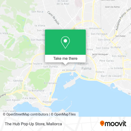 The Hub Pop-Up Store map