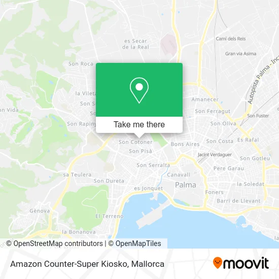 Amazon Counter-Super Kiosko map