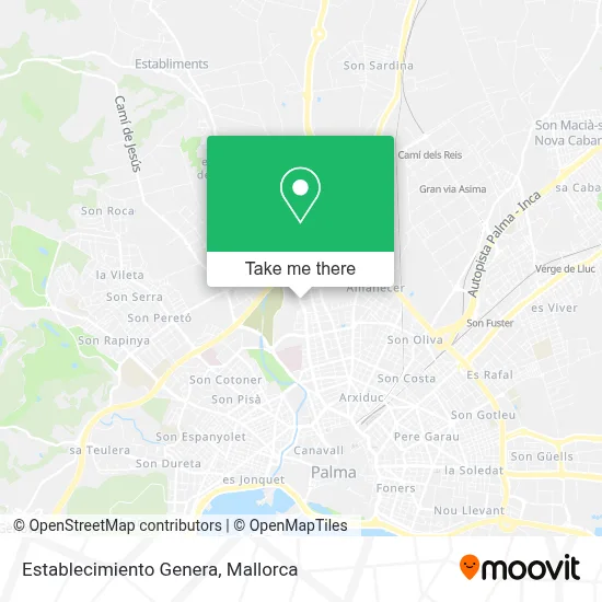 Establecimiento Genera map