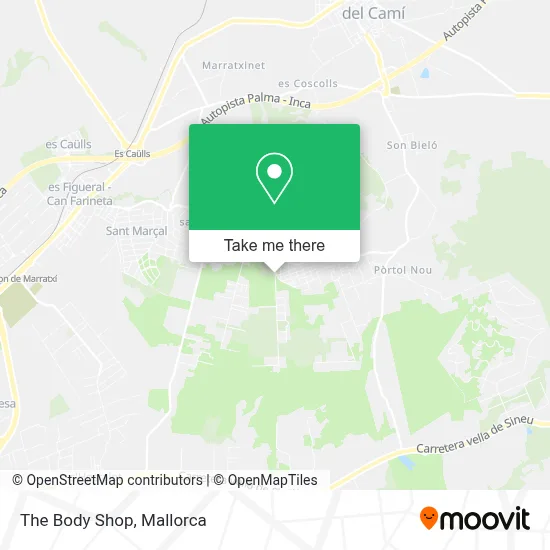 The Body Shop map