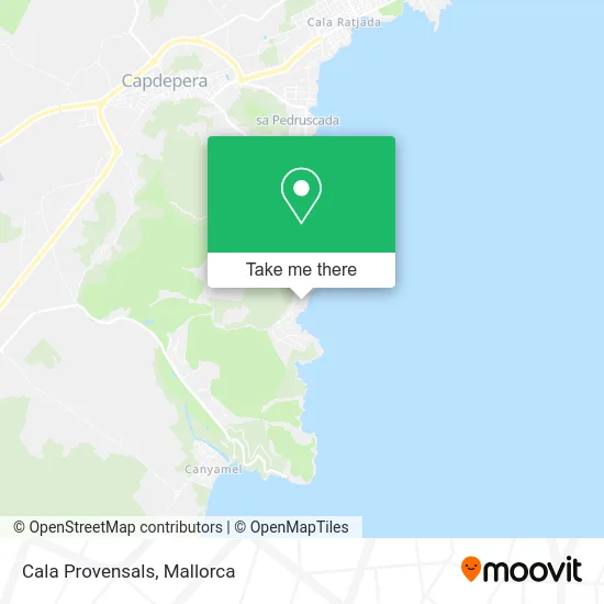 Cala Provensals map