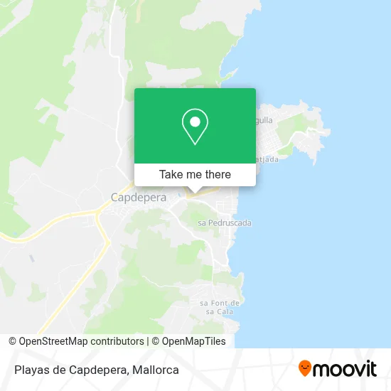 Playas de Capdepera map