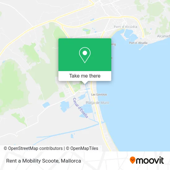 Rent a Mobility Scoote map