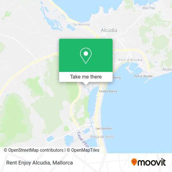 Rent Enjoy Alcudia map