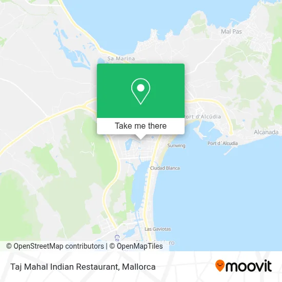 Taj Mahal Indian Restaurant map