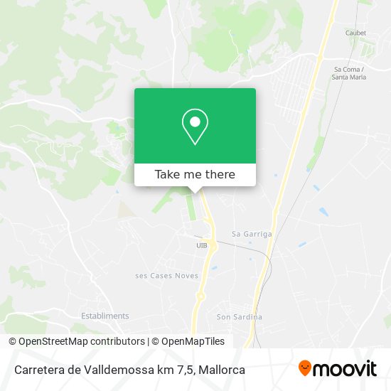 mapa Carretera de Valldemossa km 7,5