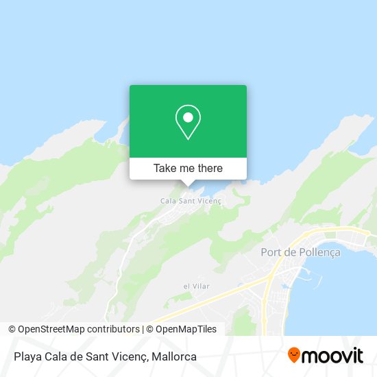 Playa Cala de Sant Vicenç map