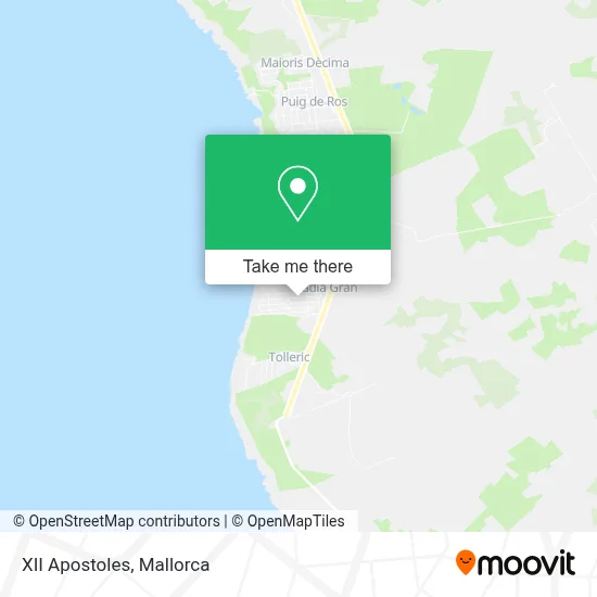 XII Apostoles map