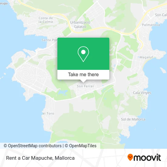 Rent a Car Mapuche map