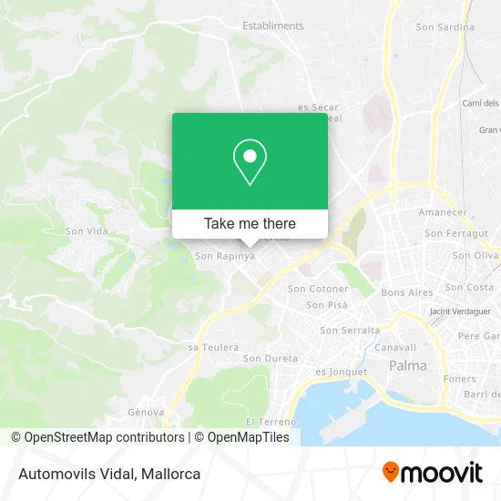 Automovils Vidal map