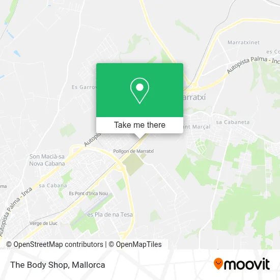 The Body Shop map