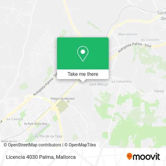 Licencia 4030 Palma map