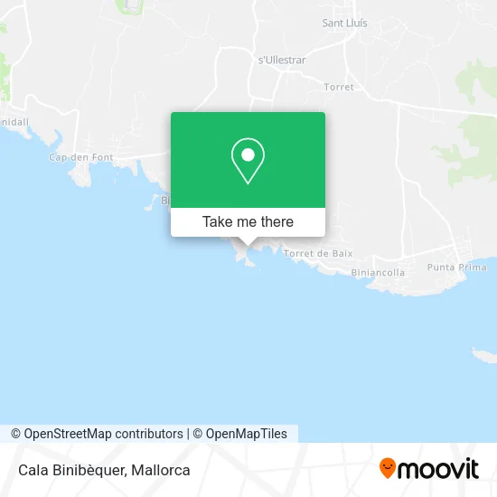 Cala Binibèquer map