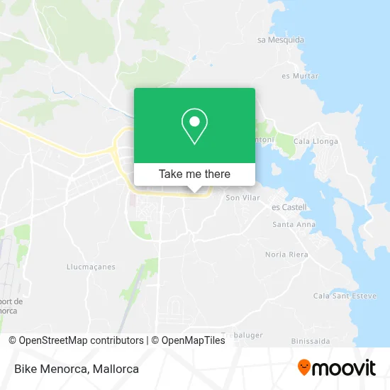 Bike Menorca map