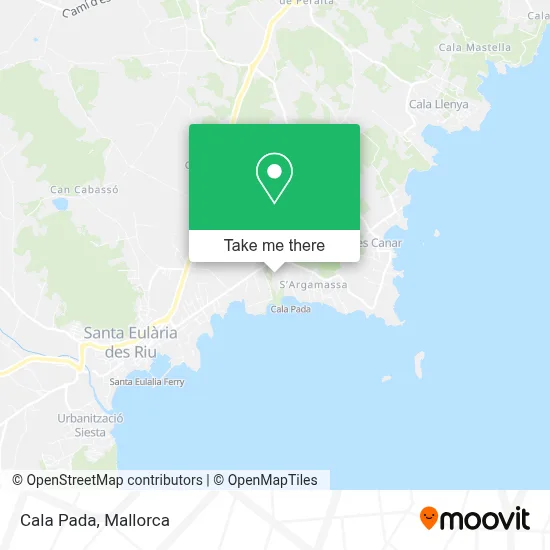 mapa Cala Pada