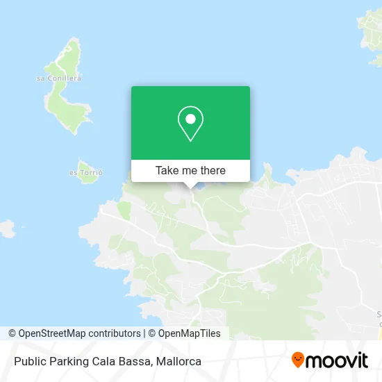 Public Parking Cala Bassa map