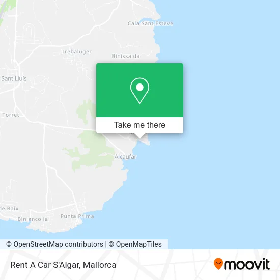 Rent A Car S'Algar map