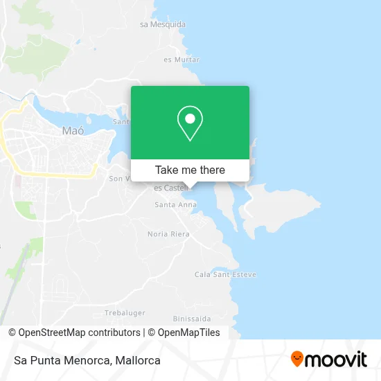 Sa Punta Menorca map