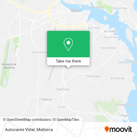 Autocares Vidal map