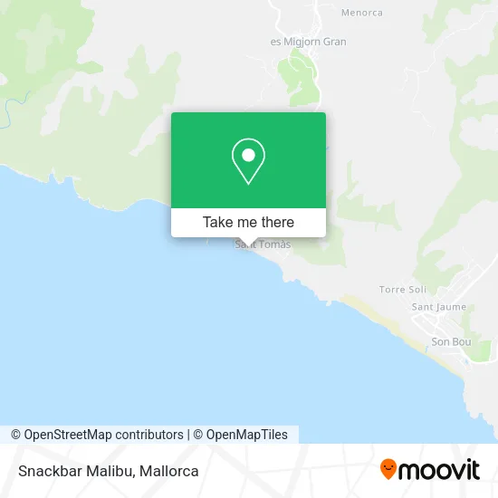 Snackbar Malibu map