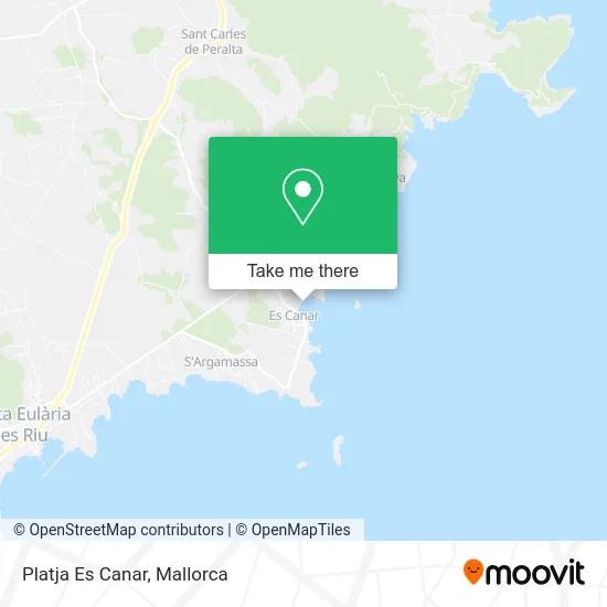 Platja Es Canar map