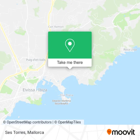 Ses Torres map