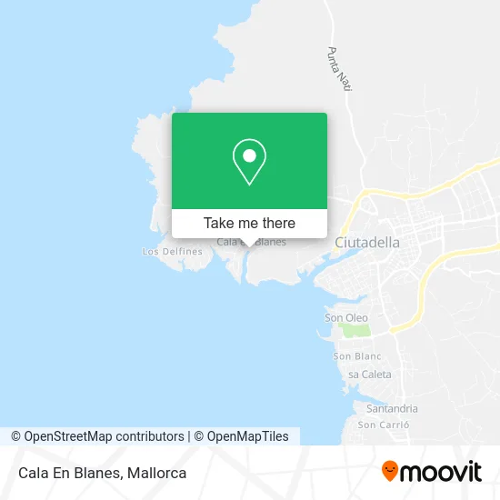 Cala En Blanes map