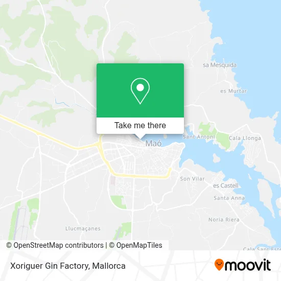 Xoriguer Gin Factory map