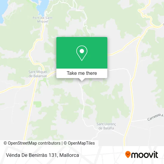 mapa Vénda De Benirràs 131