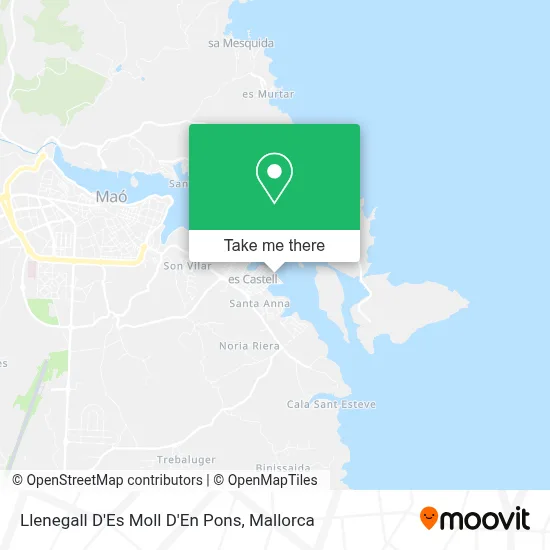 Llenegall D'Es Moll D'En Pons map
