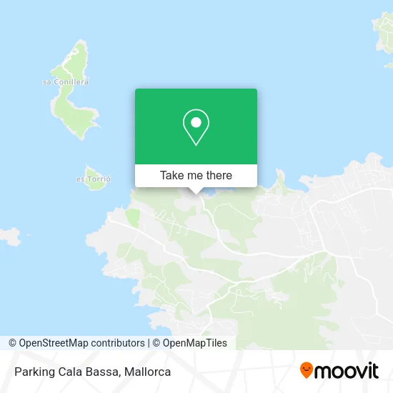 Parking Cala Bassa map