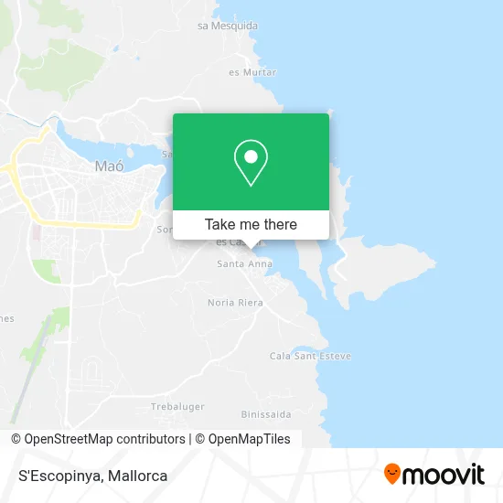S'Escopinya map