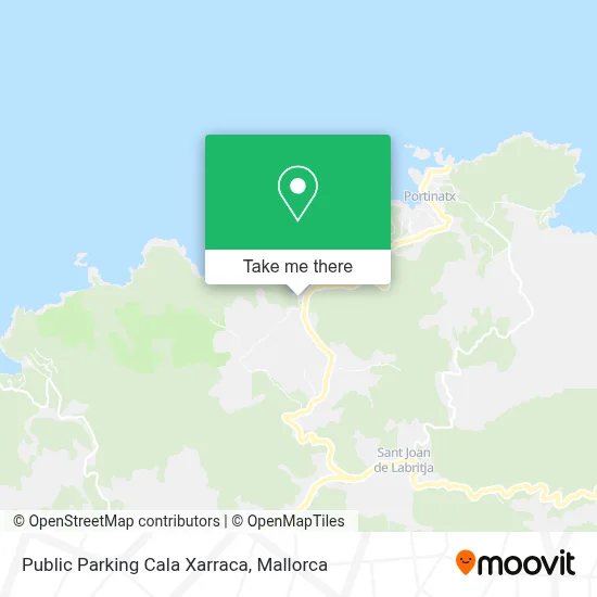 Public Parking Cala Xarraca map