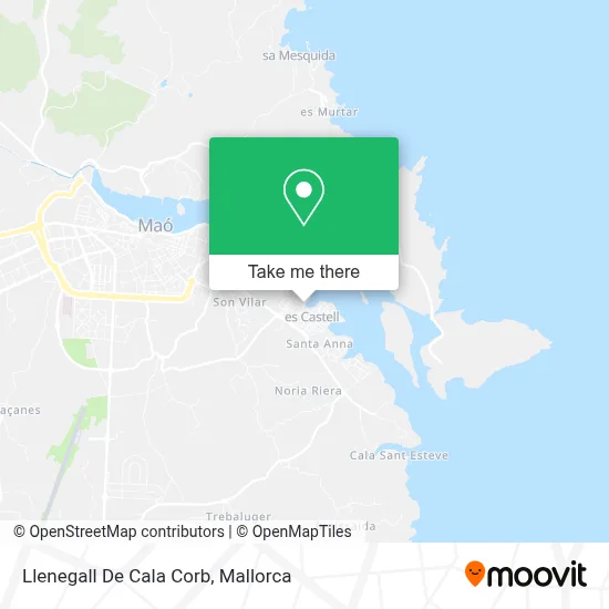 Llenegall De Cala Corb map