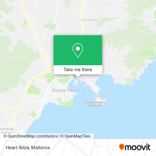 Heart Ibiza map