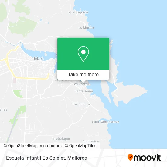 Escuela Infantil Es Soleiet map