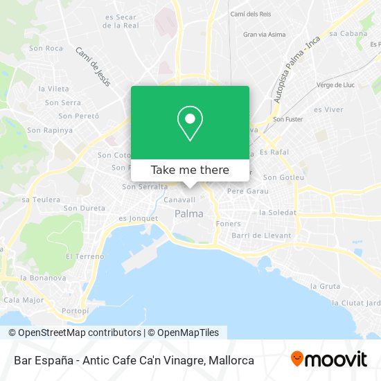 Bar España - Antic Cafe Ca'n Vinagre map