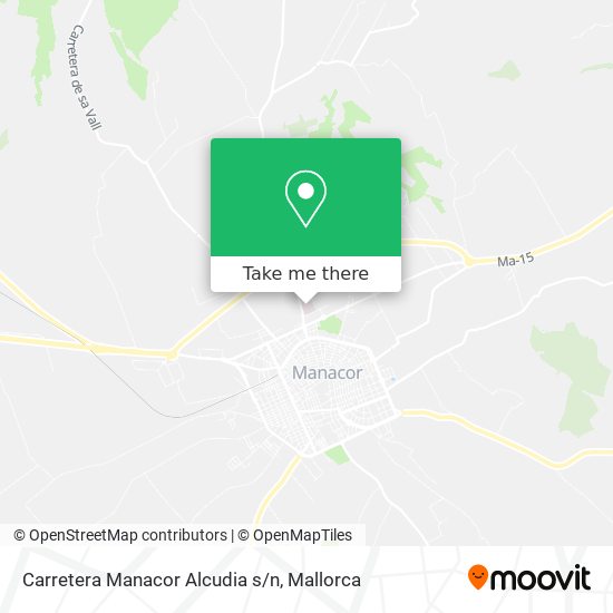 mapa Carretera Manacor Alcudia s/n